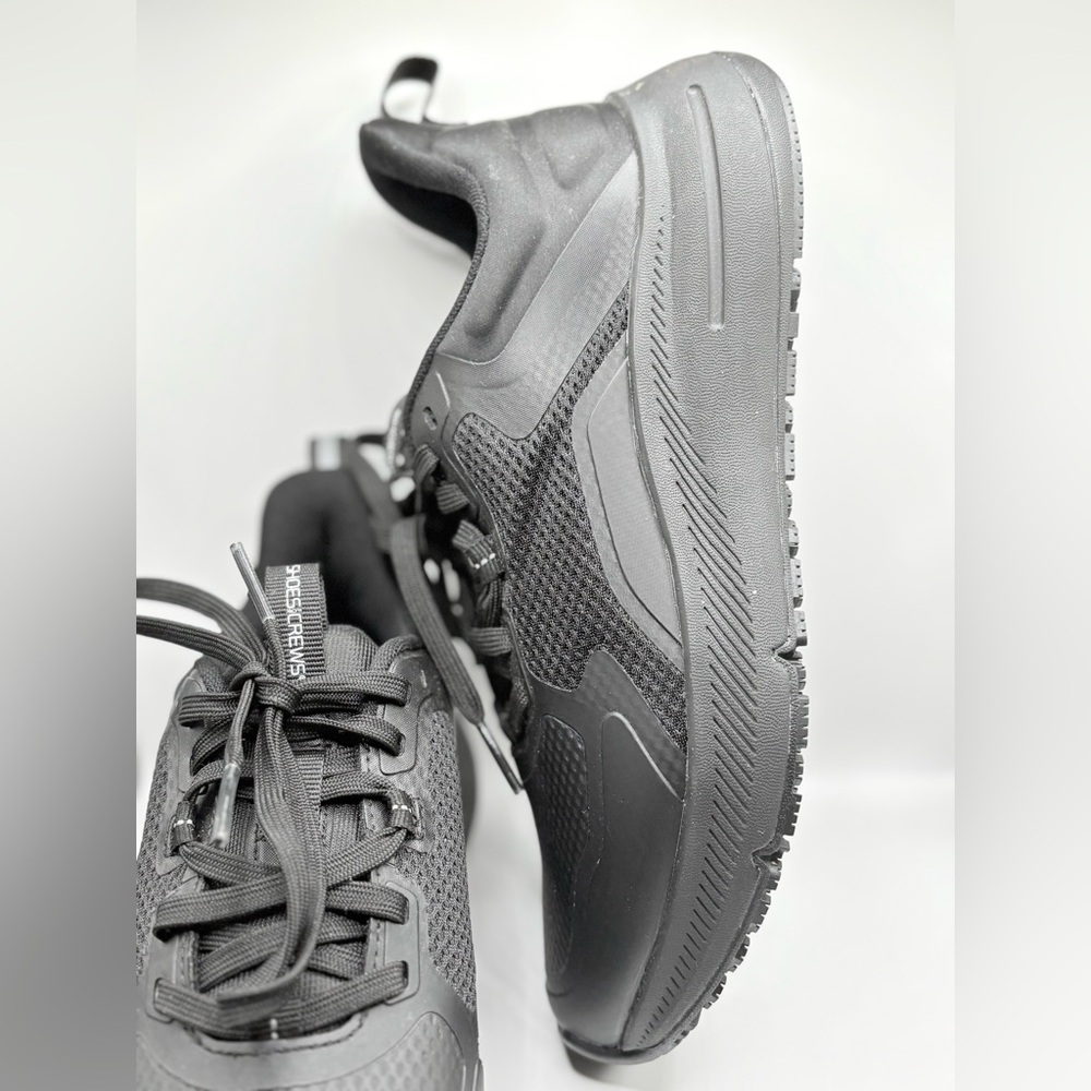 Shoes For Crews Slip Resistant Work Sneakers | All Black | Comfort Work Shoes - Picture 3 of 3